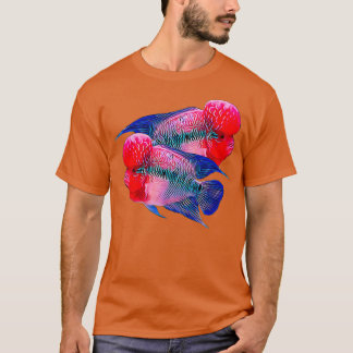 Blumenhorn Cichlid Fisch Aquarium Eigentümer Gesch T-Shirt