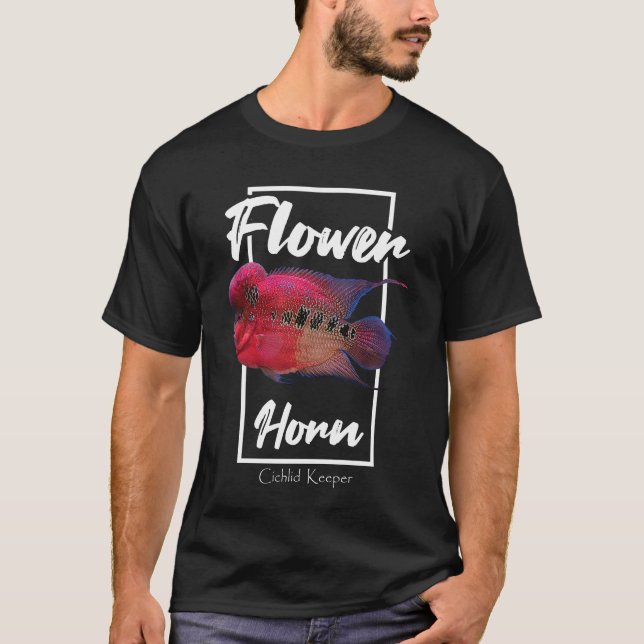 Blumenhorn-Zichlid-Fischhalter T-Shirt (Vorderseite)