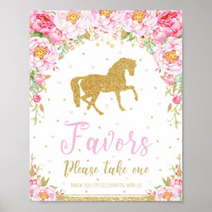 Blumenhorse Geburtstagsparty Liebhaber Dekorations Poster