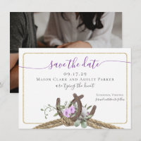 Blumenhufeisen wachsen Save the Date mit Foto