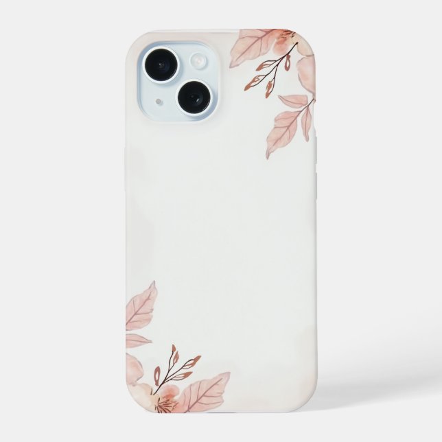 Blumenhülle iPhone 15 Hülle (Rückseite)