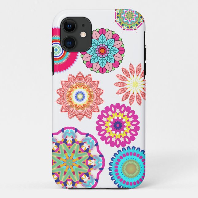 BlumenHüllen iphone muster des abstrakten Mandala Case-Mate iPhone Hülle (Rückseite)