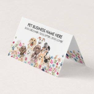 Blumenhunde Welpen Visitenkarten