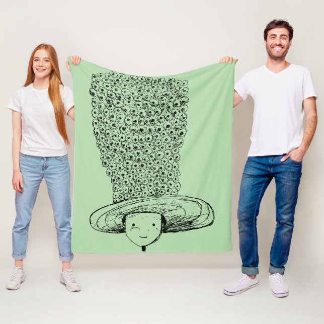Blumenhut Fleecedecke (Beispiel)