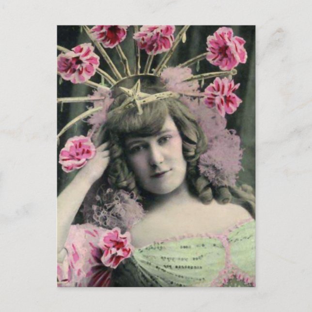 Blumenhut Postkarte (Vorderseite)