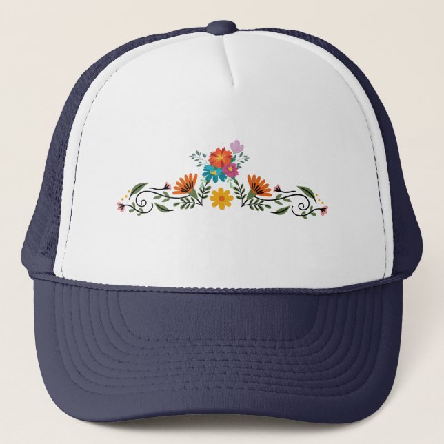 Blumenhut Truckerkappe (Vorderseite)