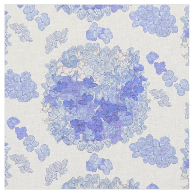 BlumenHydrangeamuster 2 Stoff (Nahaufnahme)