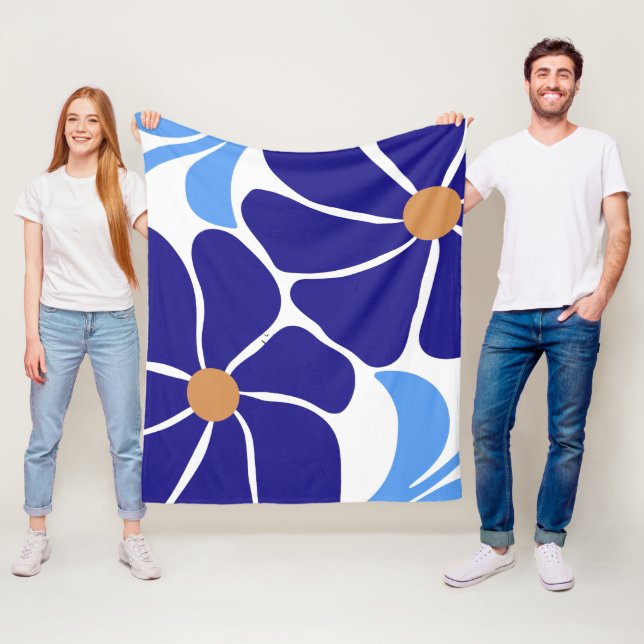 Blumenillustration Fleecedecke (Beispiel)