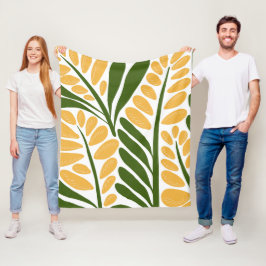 Blumenillustration Fleecedecke