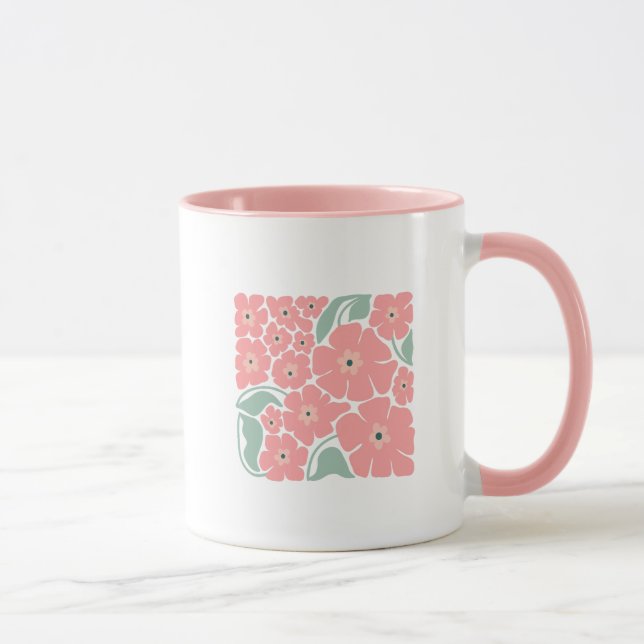 Blumenillustration Tasse (Rechts)
