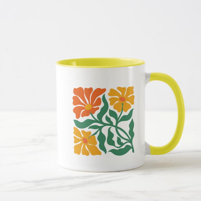 Blumenillustration Tasse (Rechts)