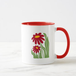 Blumenillustration Tasse