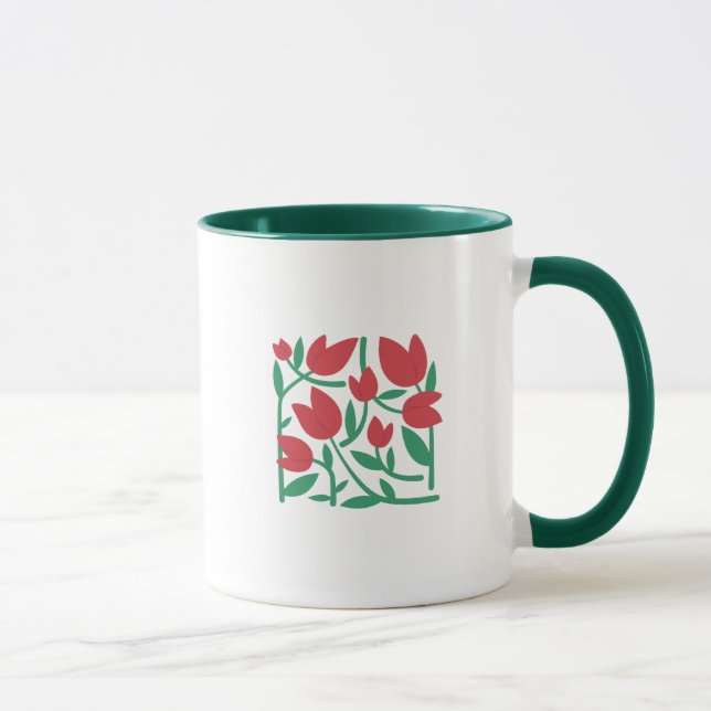 Blumenillustration Tasse (Rechts)