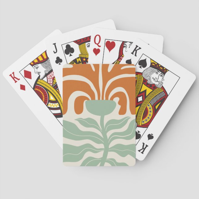 Blumenillustrationskunstwerk Spielkarten (Rückseite)