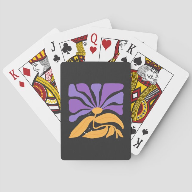 Blumenillustrationskunstwerk Spielkarten (Rückseite)