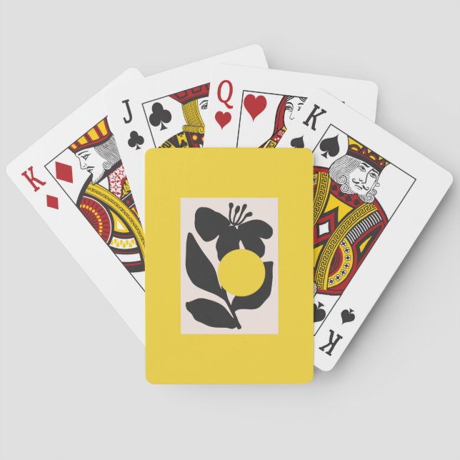 Blumenillustrationskunstwerk Spielkarten (Rückseite)