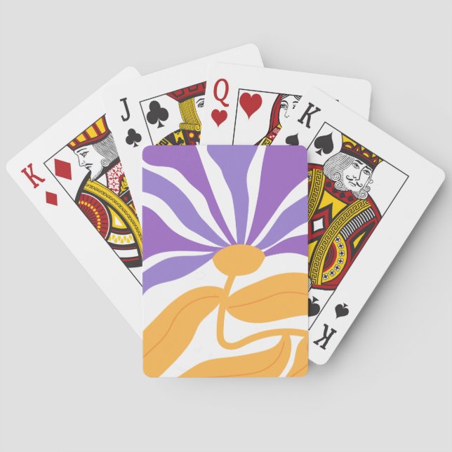 Blumenillustrationskunstwerk Spielkarten (Rückseite)