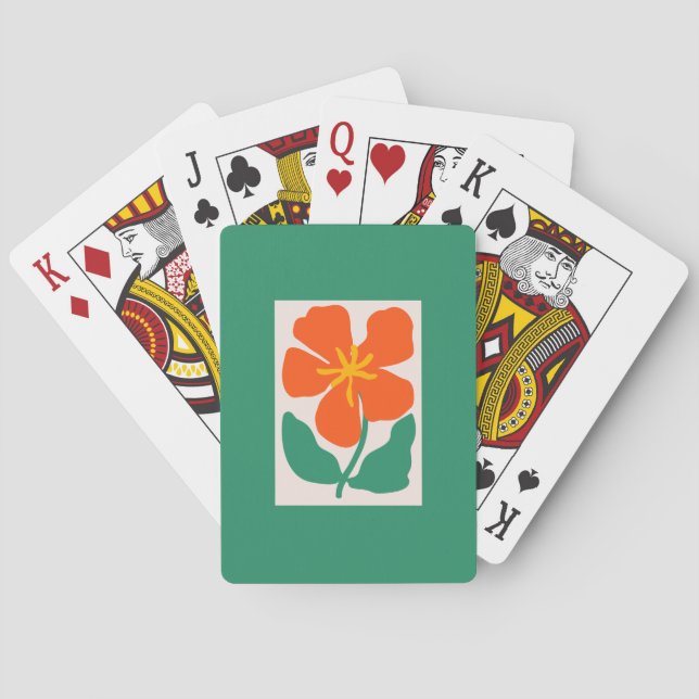 Blumenillustrationskunstwerk Spielkarten (Rückseite)