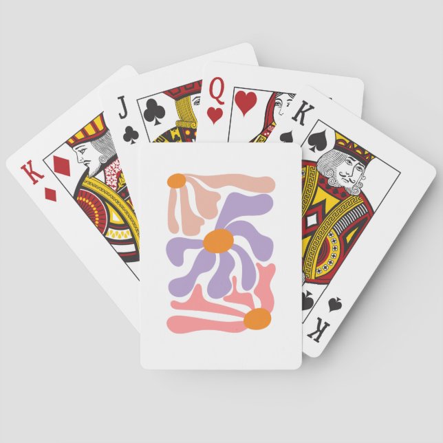 Blumenillustrationskunstwerk Spielkarten (Rückseite)