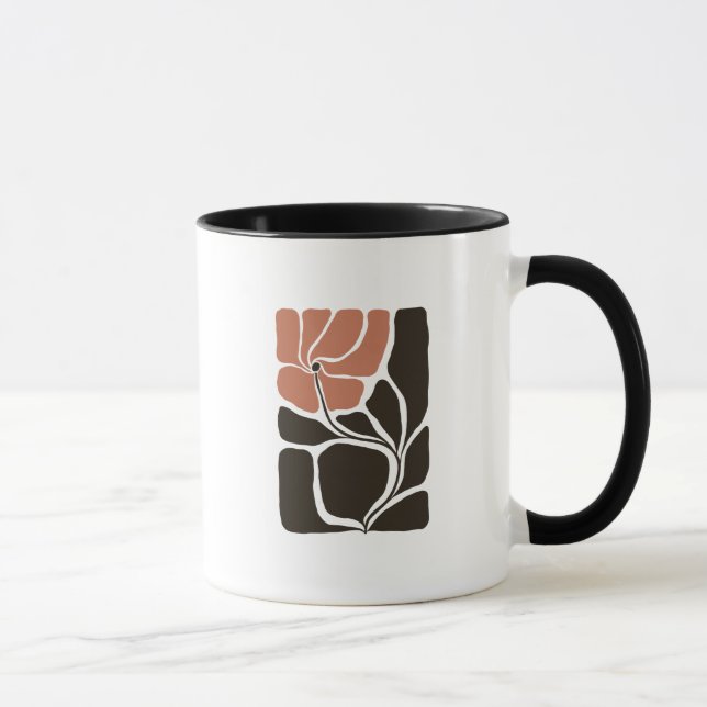 Blumenillustrationskunstwerk Tasse (Rechts)