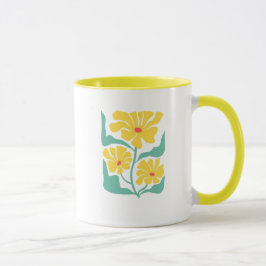 Blumenillustrationskunstwerk Tasse