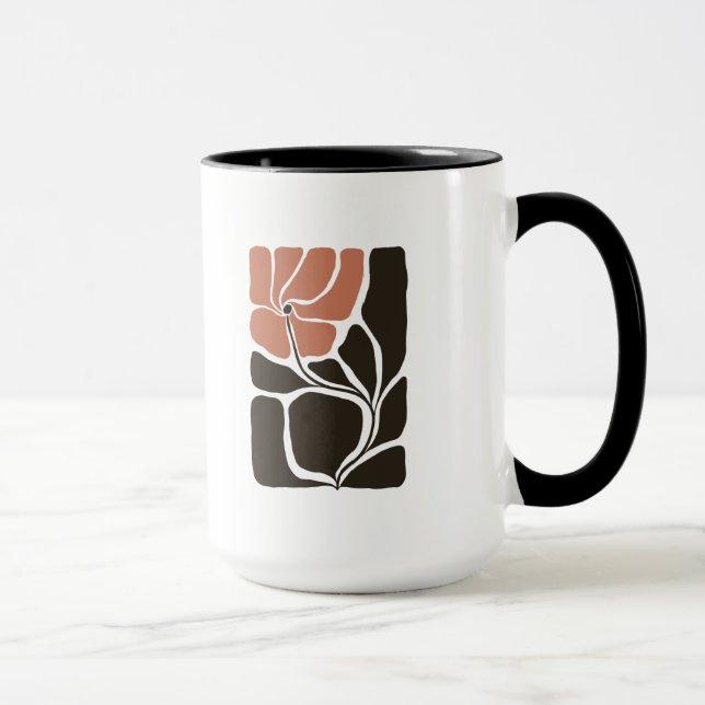 Blumenillustrationskunstwerk Tasse (Rechts)