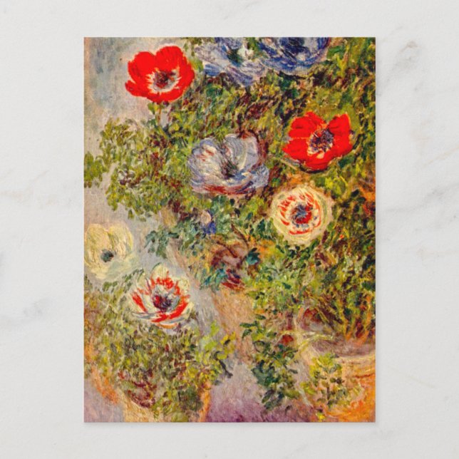 Blumenimpressionist Painting - Claude Monet Postkarte (Vorderseite)