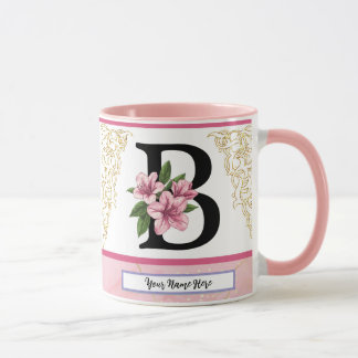 Blumeninitialen-Tasse – Buchstabe B Monogramm | Pe Tasse