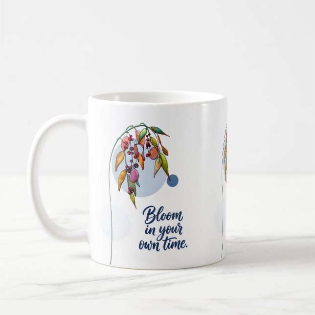 Blumeninspiration mit Beeren Kaffeetasse (Links)