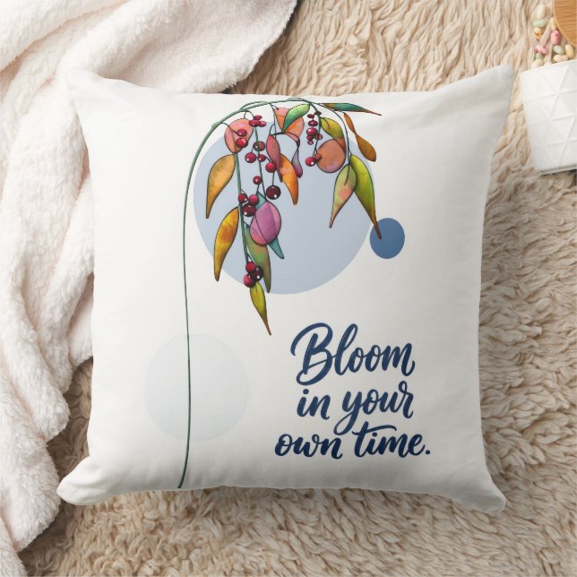 Blumeninspiration mit Beeren Kissen (Decke)