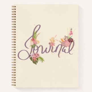 Blumeninspirierungsblatt mit Whimsikblüten Notizbuch