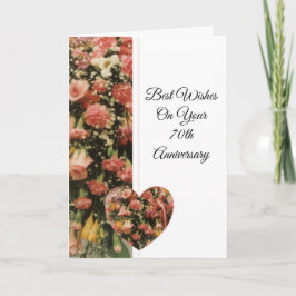 Blumenjubiläum Personalisiert 70. Hochzeitstag Karte