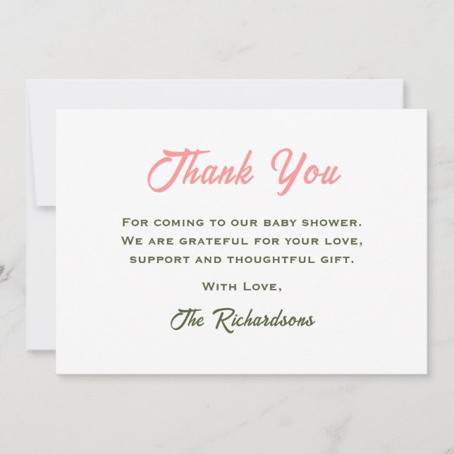 Blumenjungen Blume Baby im blutbotanischen Babydus Dankeskarte (Vorderseite)