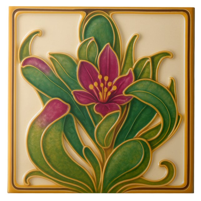 Blumenkachel Fliese (Vorderseite)