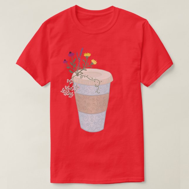 Blumenkaffee T-Shirt (Design vorne)