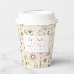 Blumenkaffee Wildblume Babydusche Pappbecher