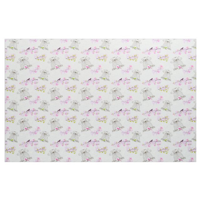 Blumenkäfiggewebe Stoff (Fat Quarter (45,7 x 55,9 cm))