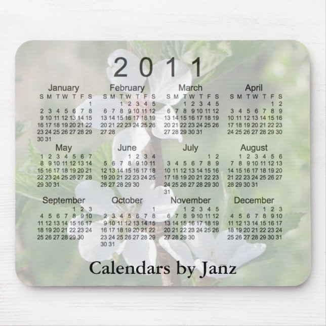 Blumenkalender 2011 mousepad (Vorne)