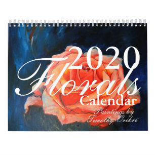 Blumenkalender 2020 Gemälde von Timothy Orikri Kalender