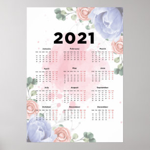 Blumenkalender 2021 poster
