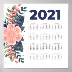 Blumenkalender 2021 poster