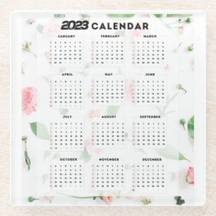 Blumenkalender 2023 glasuntersetzer