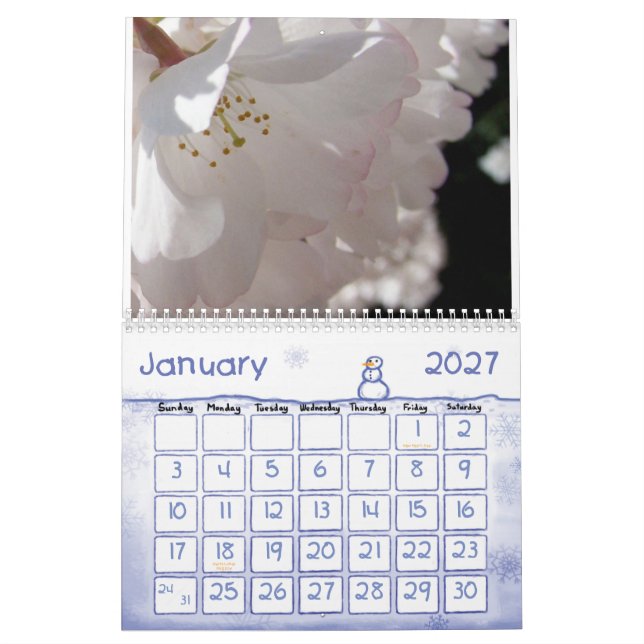 Blumenkalender Kalender (Jan 2027)