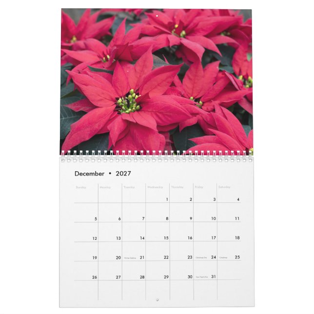 Blumenkalender Kalender (Dez 2027)