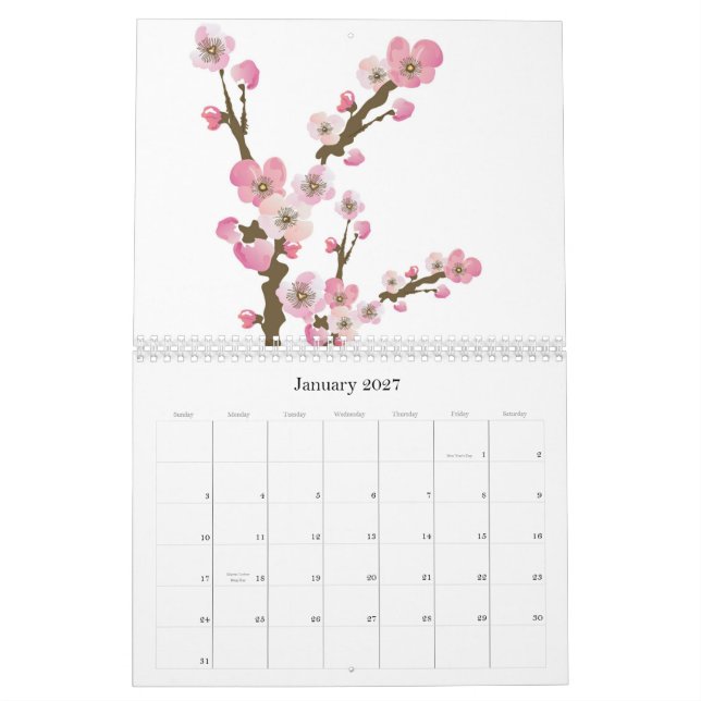 Blumenkalender Kalender (Jan 2027)