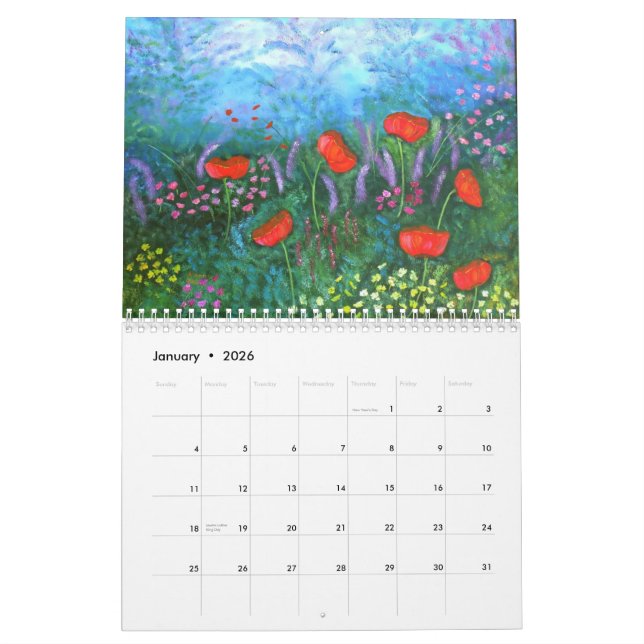 Blumenkalender Kalender (Jan 2026)