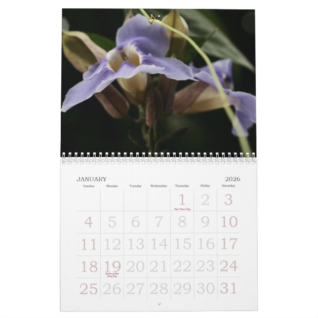Blumenkalender Kalender (Jan 2026)