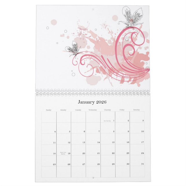 Blumenkalender Kalender (Jan 2026)