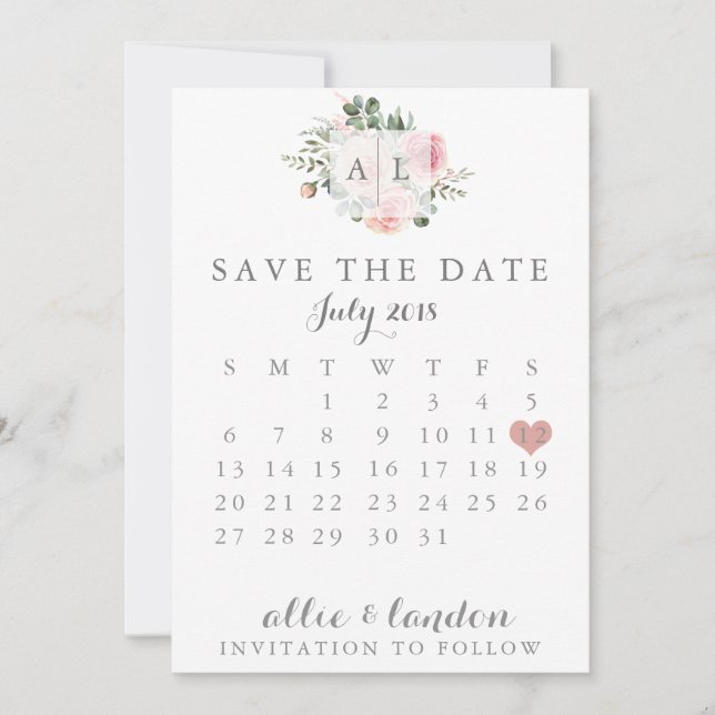 Blumenkalender Save The Date (Vorderseite)