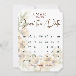 Blumenkalender Save the Date Einladung